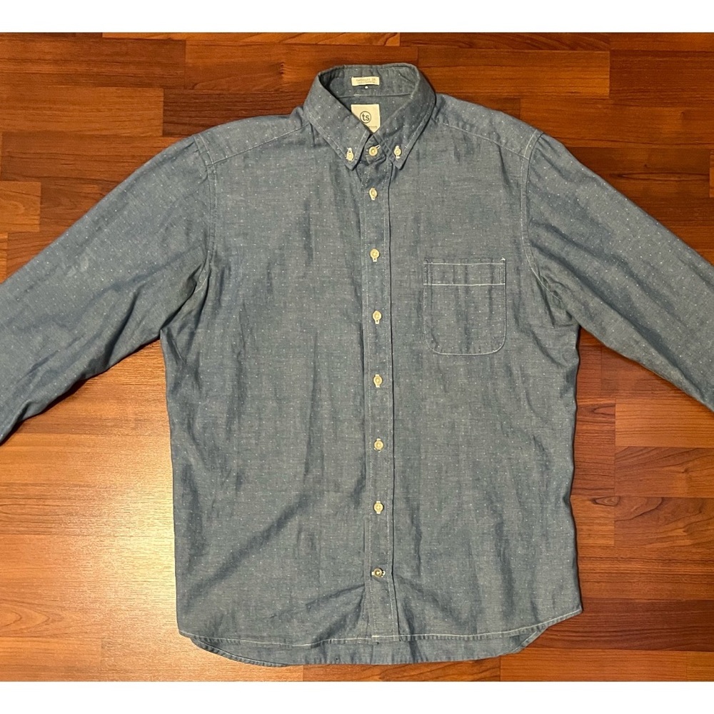 Taylor Stitch The Jack - Mens Sz M (40) - Blue Chambray Dot